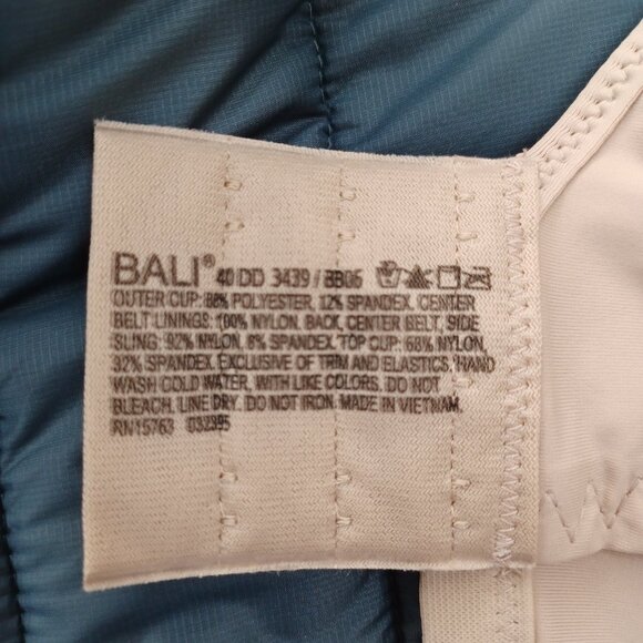 Bali Bra Comfortlite Smoothing Neutral Nude Adjustable Back Strap Women 40DD NEW - Picture 12 of 13